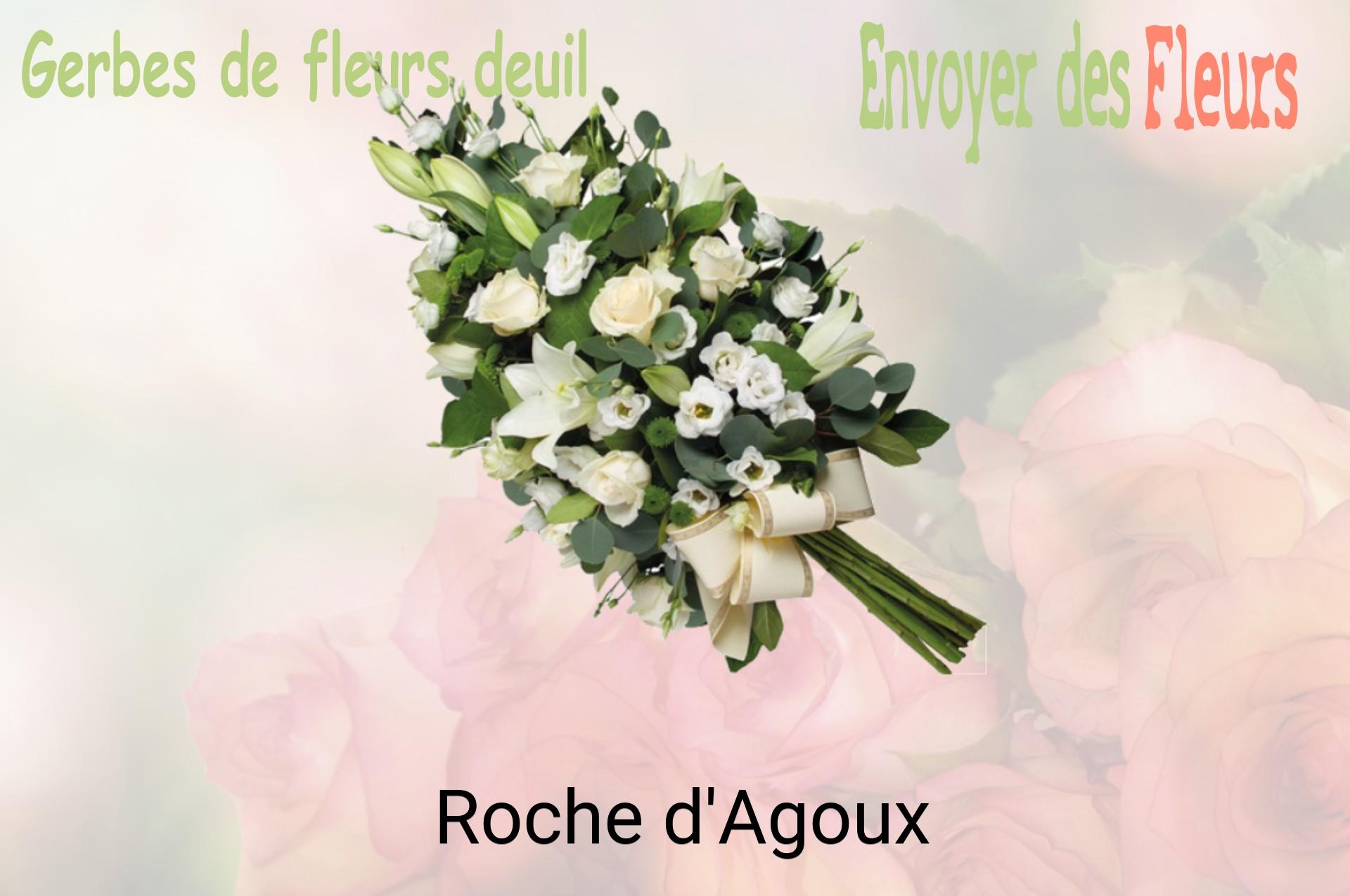 Gerbe de fleurs de deuil livrée à Roche-d'Agoux